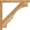 Ekena Millwork Balboa Block Rough Sawn Bracket w/ Offset Brace, Western Red Cedar, 4"W x 28"D x 28"H BKT0402X28X28BOA05RWR - alternate 4